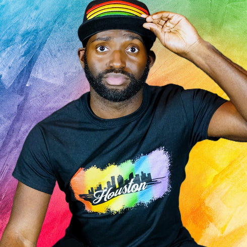 Houston Rainbow Spray Paint - T-Shirt